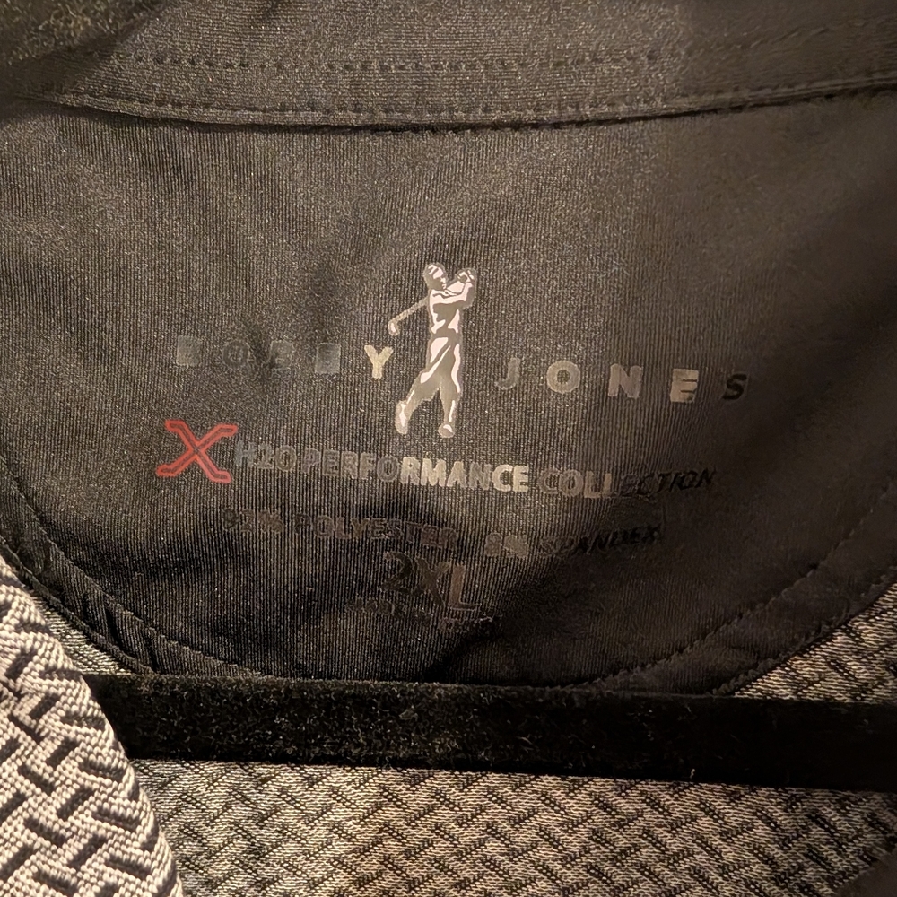 Bobby Jones H2O Performance Collection Gray Patterned Polo Golf Shirt - Picture 3 of 5